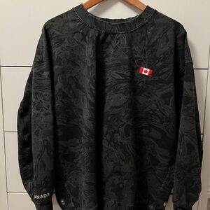 Lululemon Team Canada Olympic Black Pattern Crewneck